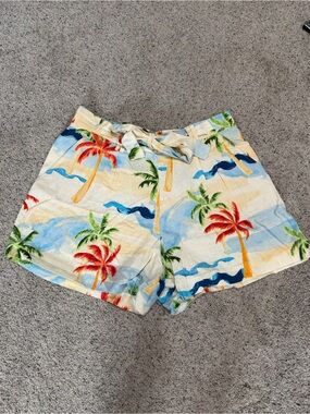 C&C California Cream Tropical Print Shorts